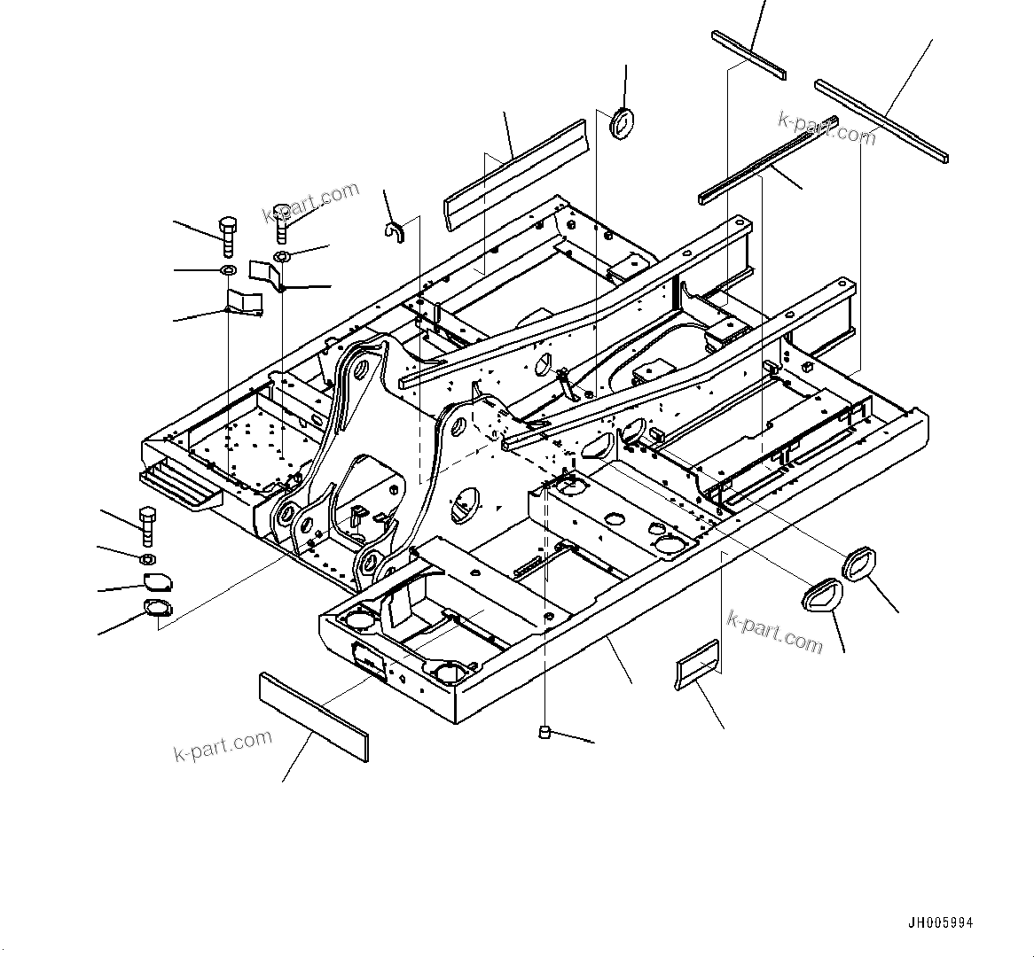 Parts diagram: Revolving Frame — PC240LC-10 MG PREP S/N K60001-UP