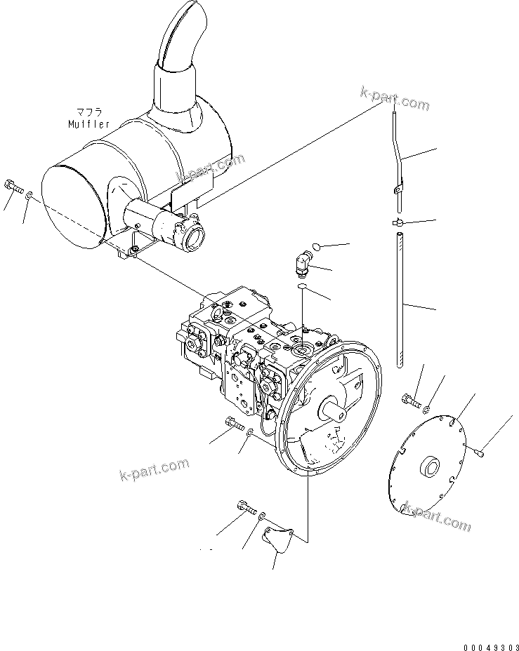 Parts diagram: DUMPER(#30001-) — PC270LC-8N1-W1 S/N 30001-30116