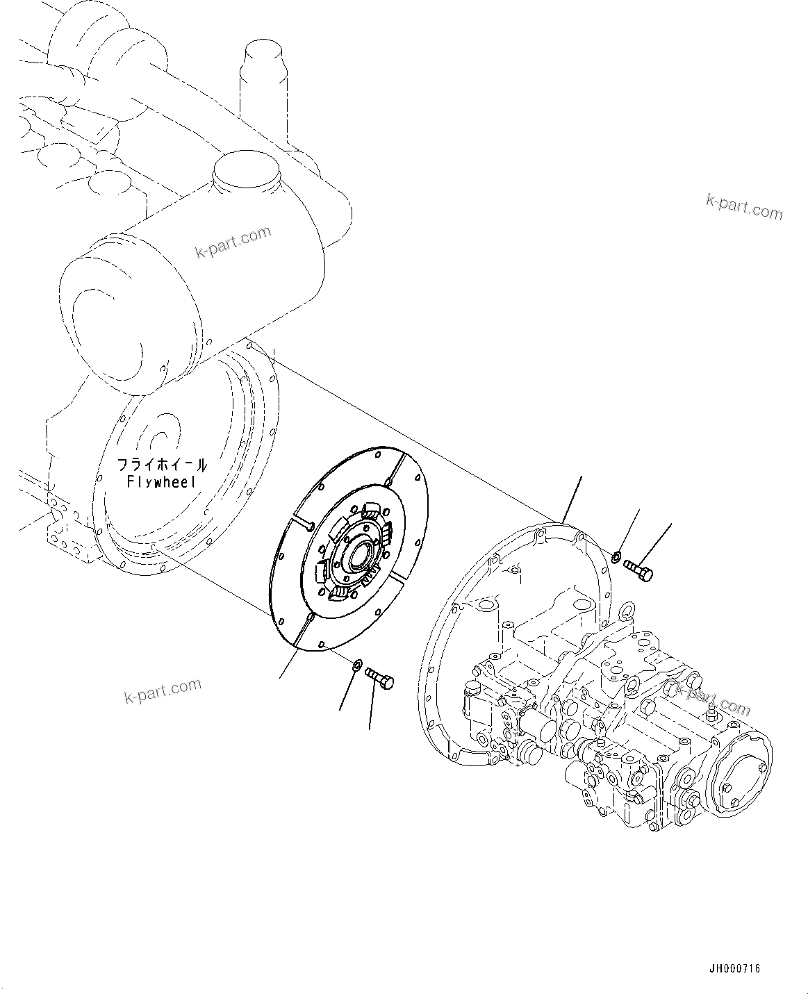 Parts diagram: Damper (#75001-) — PC450-8R S/N 75001-UP