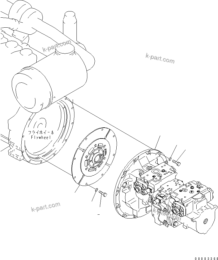 Parts diagram: DUMPER AND PUMP — PC450LC-7E0 S/N 30001-UP (ecot3)