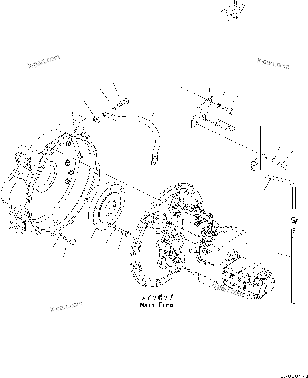 Parts diagram: Coupling (#15001-) — PC78UU-8 S/N 15001-UP