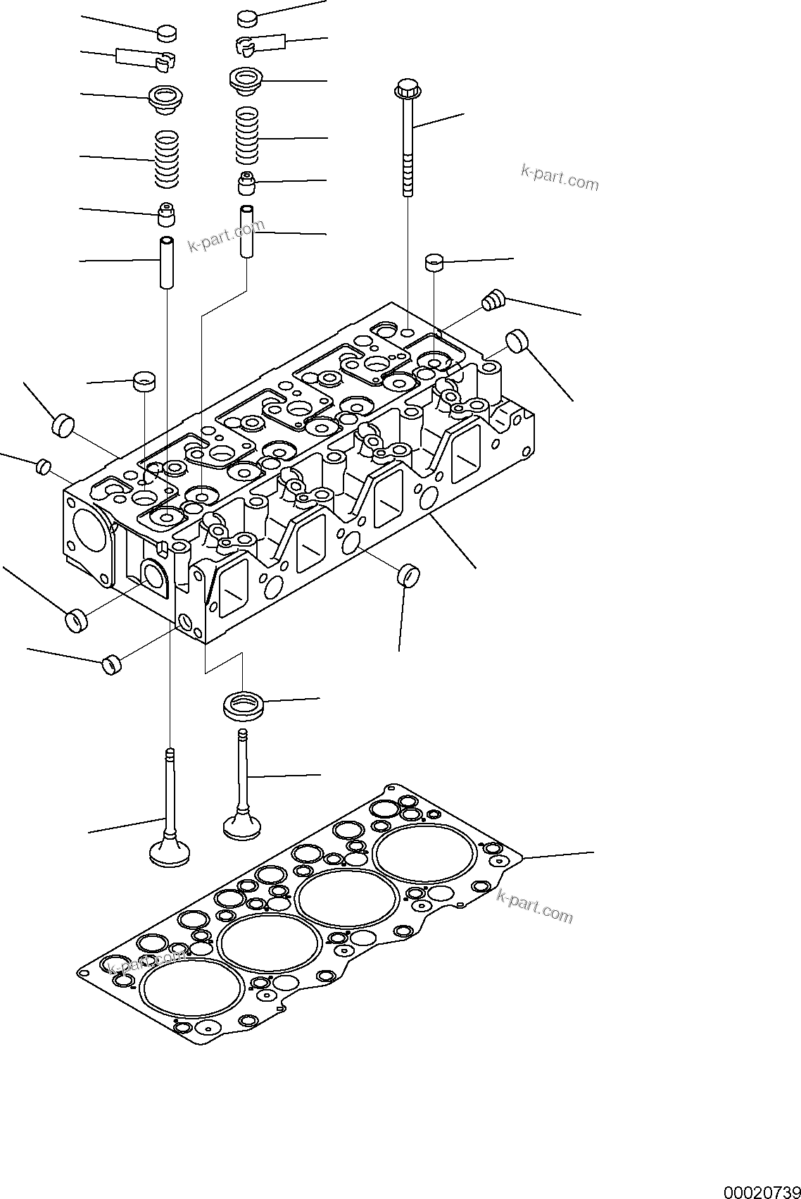 Parts diagram: CYLINDER HEAD — PC88MR-6 S/N F00003 AND UP