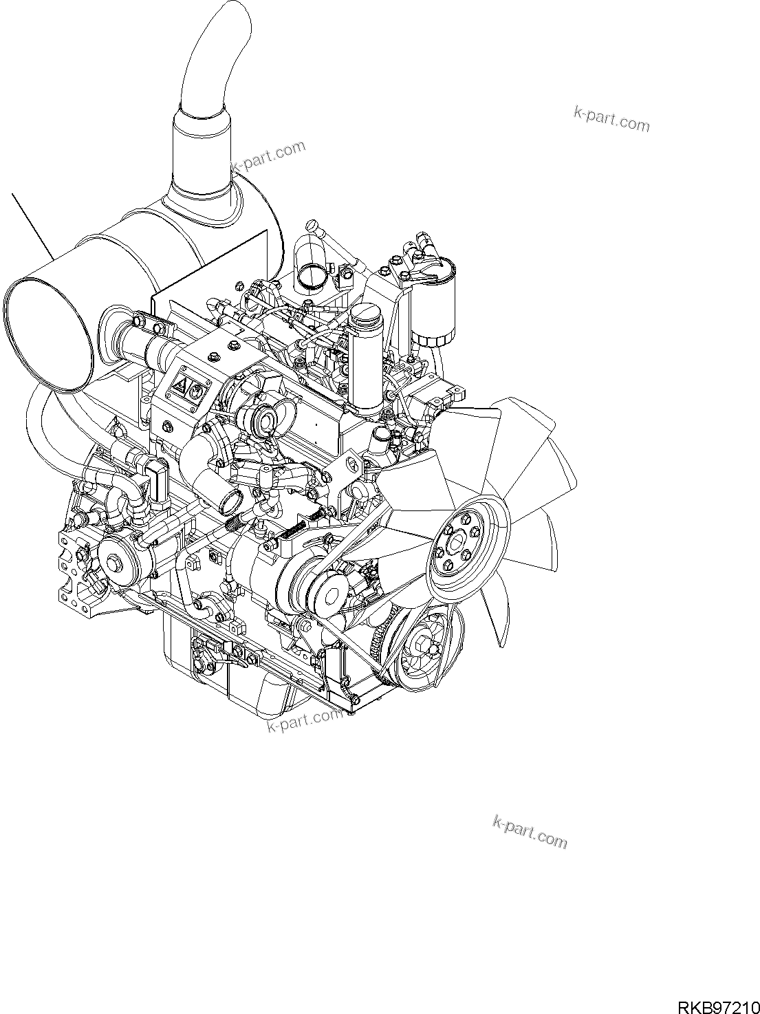 Parts diagram: ENGINE ASSEMBLY — PW118MR-8 S/N F00003 AND UP