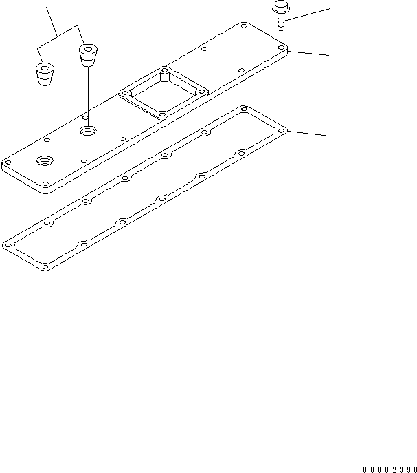 Parts diagram: AIR INLET COVER — PW220-7H S/N H50051-UP