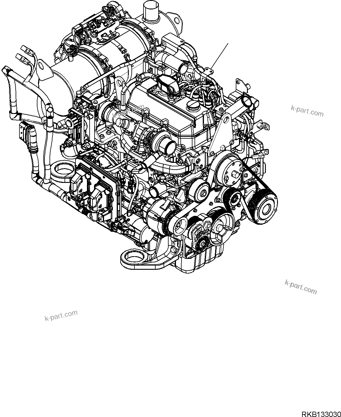 Parts diagram: ENGINE ASSEMBLY — PW98MR-11E0 S/N F30001 AND UP