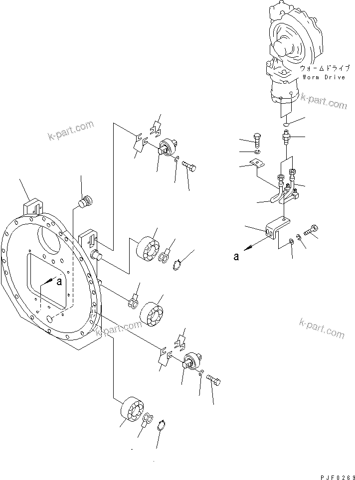 Parts diagram: ROTATING FORK (BASIC ROTATOR) (FOR 2.0TON TO 2.5TON) — RFE252/302-1 S/N 1001-UP