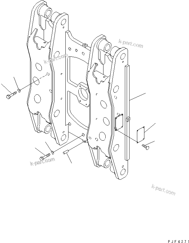 Parts diagram: ROLL CLAMP (INTEGRAL TYPE) (FOR DOUBLE SWING) FRAME — RSD157-2 S/N 1001-UP