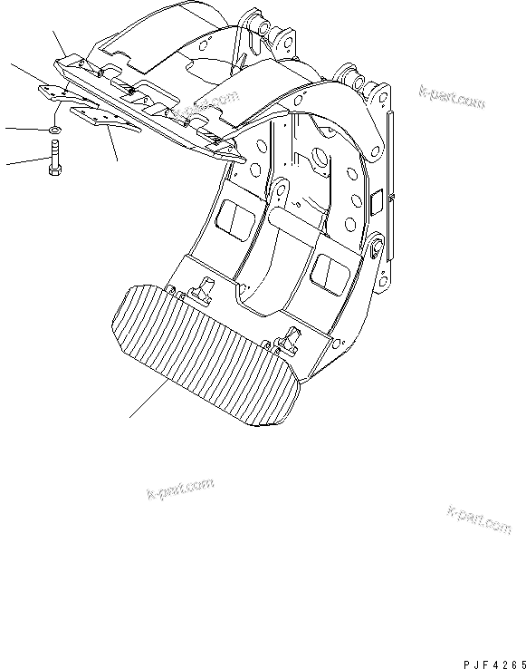 Parts diagram: ROLL CLAMP (INTEGRAL TYPE) (FOR SINGLE SWING) HOLDER — RSE158-2 S/N 1001-UP