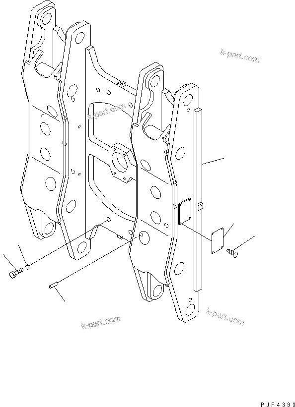 Parts diagram: ROLL CLAMP (FRAME) (HOOK TYPE) (FOR SINGLE SWING AND  HALF SPLIT) — RSS459-1 S/N 1001-UP