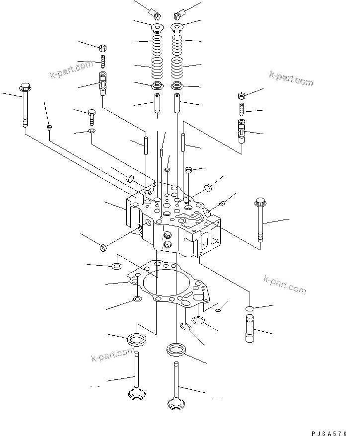 Parts diagram: CYLINDER HEAD(#10001-10778) — SA12V140-1C-A S/N 10001-UP