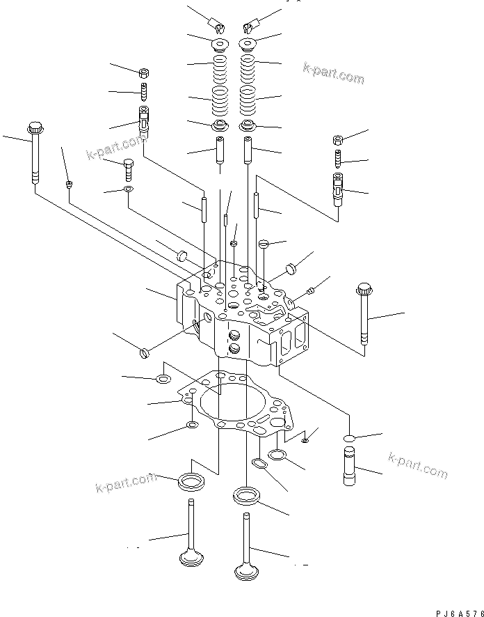 Parts diagram: CYLINDER HEAD(#10001-10778) — SA12V140-1E-47 S/N 10001-UP