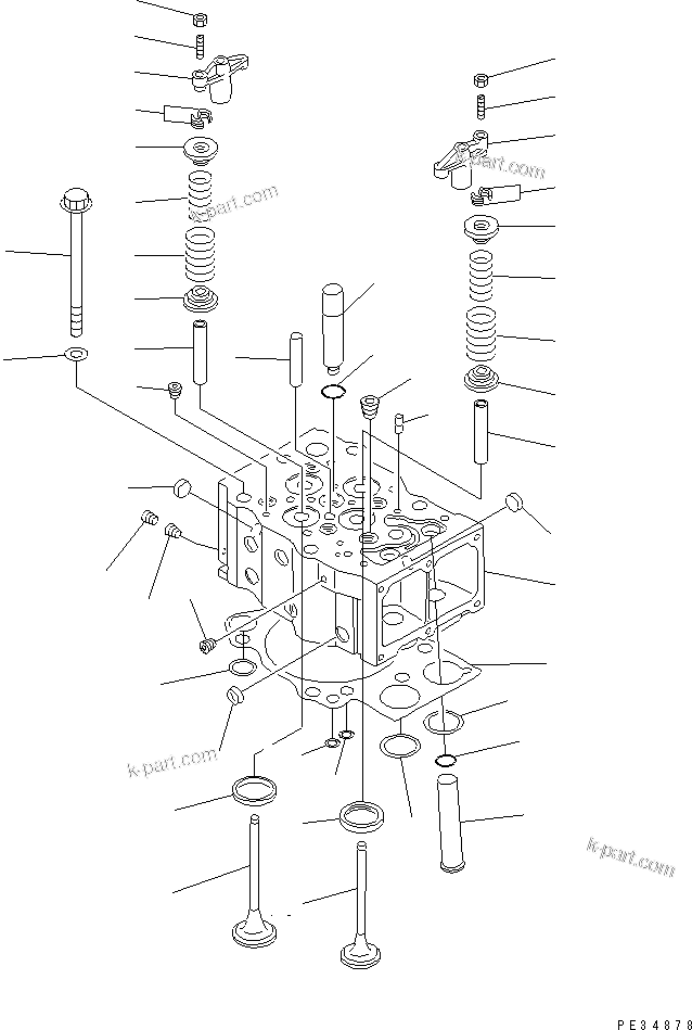 Parts diagram: CYLINDER HEAD — SA6D170-A-1P S/N 14203-UP
