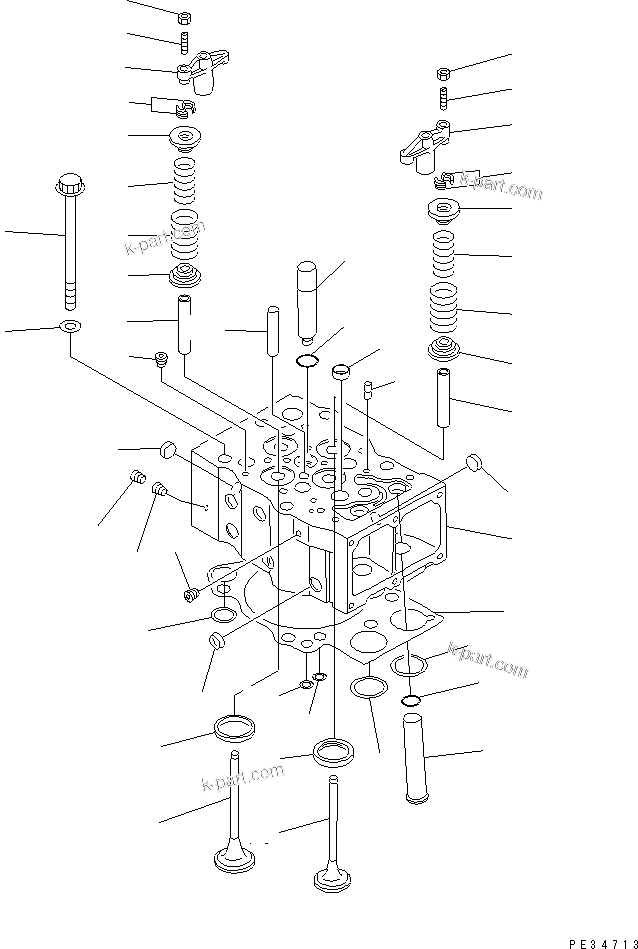 Parts diagram: CYLINDER HEAD(#17353-) — SA6D170E-2C-7 S/N 17001-UP