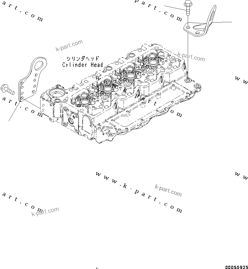 Parts diagram: Lifting Bracket — SAA4D107E-1B S/N 36497072-UP
