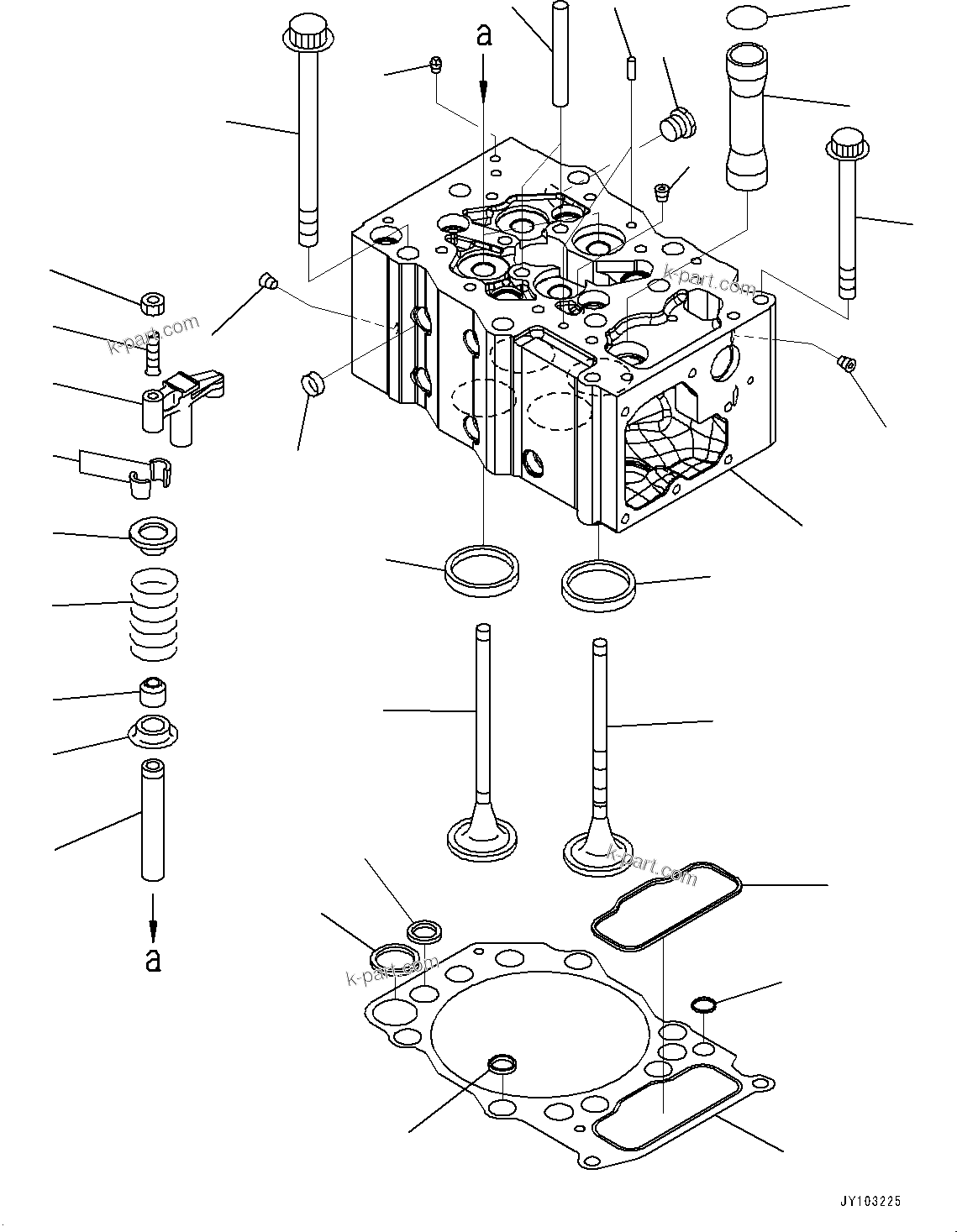 Parts diagram: Cylinder Head, (#750528-) — SAA6D170E-7R S/N 750528-UP (For D375A-8R/D375AI-8R)
