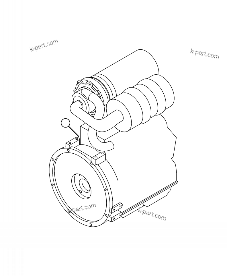Parts diagram: A0001-0100 ENGINE — SK820-5N S/N A40001-A40242