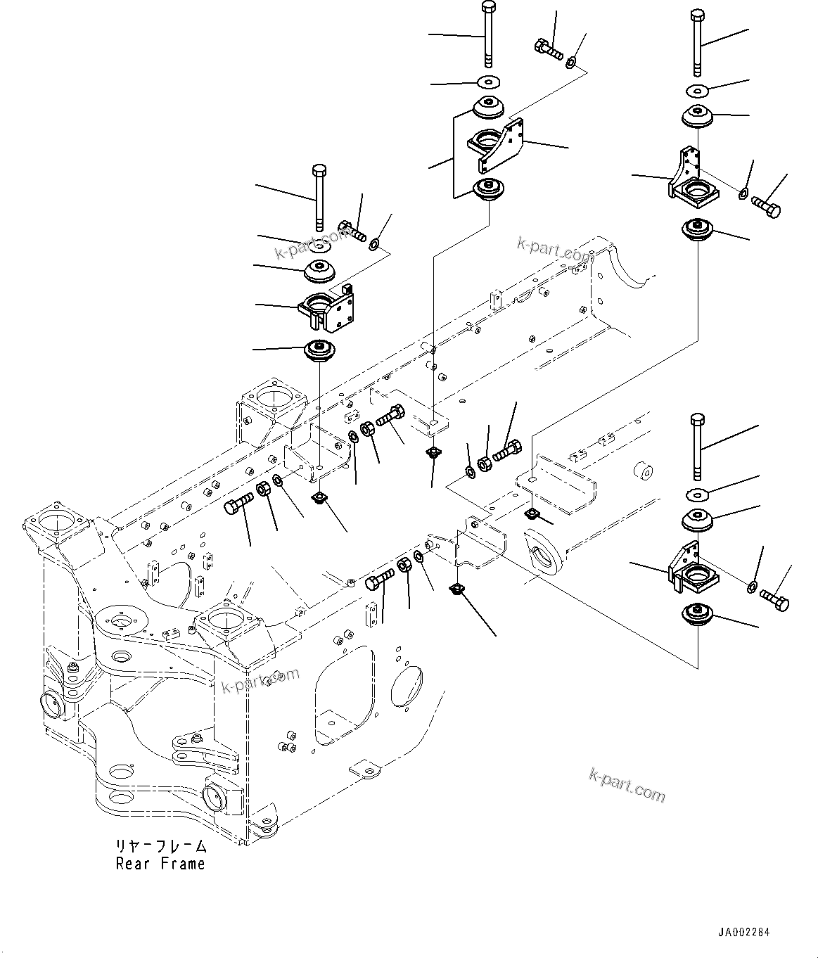 Parts diagram: Engine Mounting (#80001-) — WA150-6 S/N 80001-UP