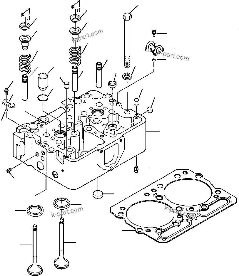 Parts diagram: A1103-A5A1 CYLINDER HEAD — WA500-3L S/N A70001-UP