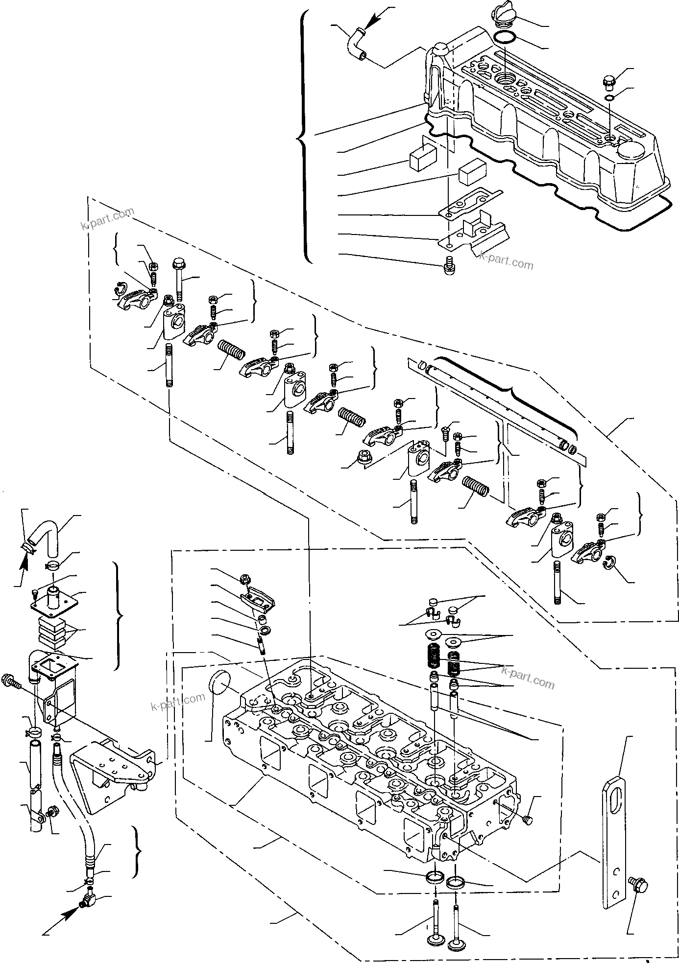 Parts diagram: CYLINDER HEAD — WB97S-2 S/N 97SF10001-Up