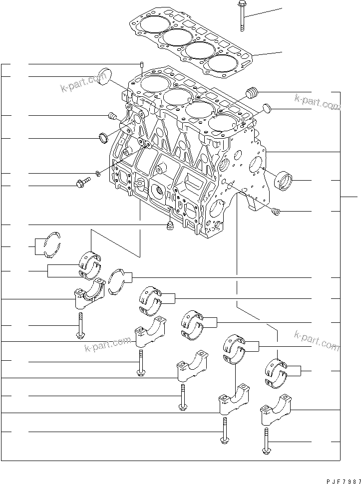 Explosionszeichnung: Katalogabschnitt — 4D92E-1B45-BM Serien-Nr. 04792 und höher (DRY CLUTCH /TORQUE CONVERTER)