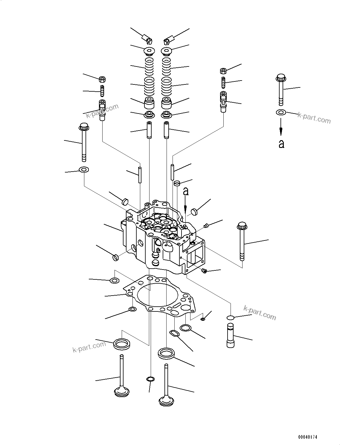 Explosionszeichnung: Katalogabschnitt — SAA12V140E-3 Serien-Nr. 501918 und höher (For PC2000-8)