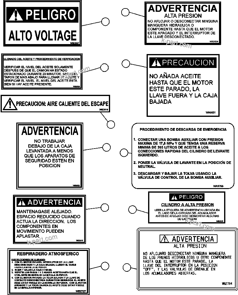 Despiece: Sección del catálogo — AFE57-AD 830E-1AC n.º de serie A30116 - A30119, A30124, A30128, A30130, A30133, A30140 - A30141 CERRO NEGRO