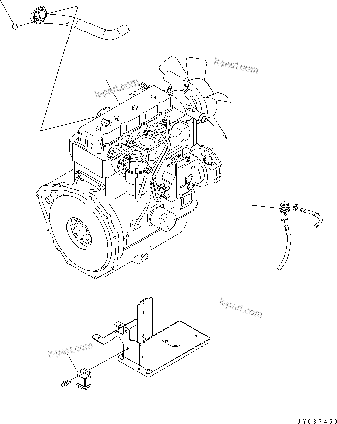 Despiece: Sección del catálogo — FD25T-17 n.º de serie 345784 y superiores