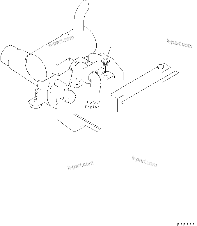 Despiece: Piezas del motor — PC180LC-6K n.º de serie K30001 y superiores