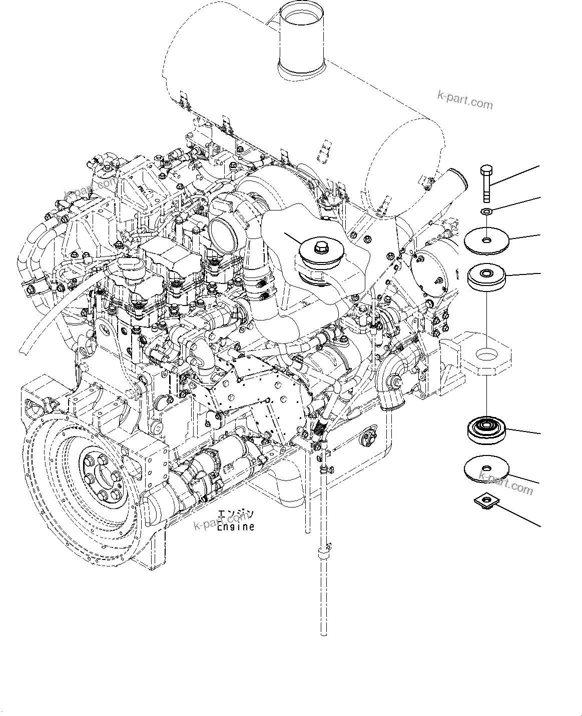 Despiece: Sección del catálogo — WA480-6R n.º de serie 10001 y superiores (EGR Less Spec.)