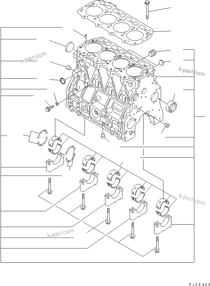 Vue éclatée : Section du catalogue — 4D94E-1ABD-F n° de série 44942 et suivants (DRY CLUTCH /TORQUE CONVERTER)