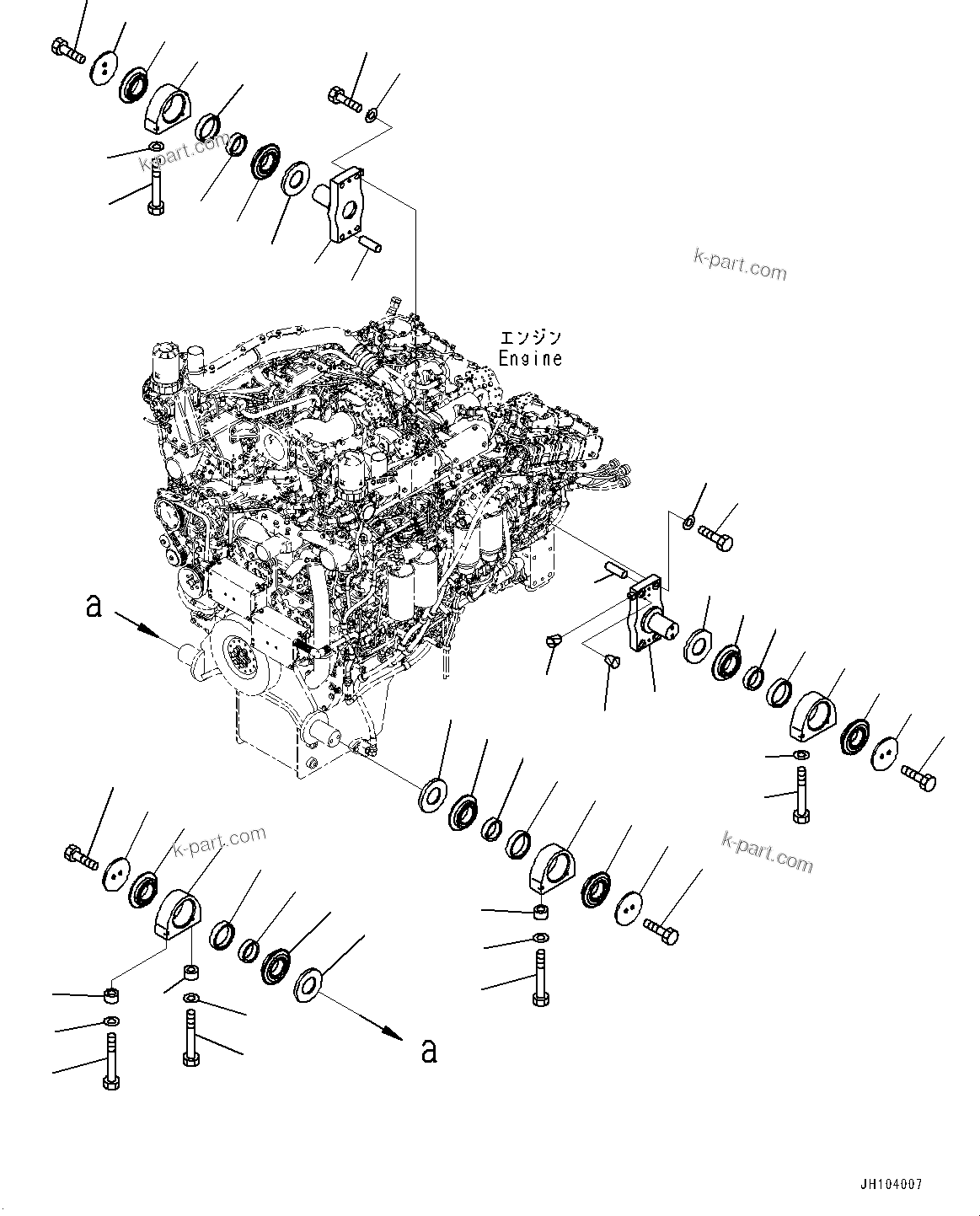 Vue éclatée : Section du catalogue — D475AI-8 n° de série 51001 et suivants