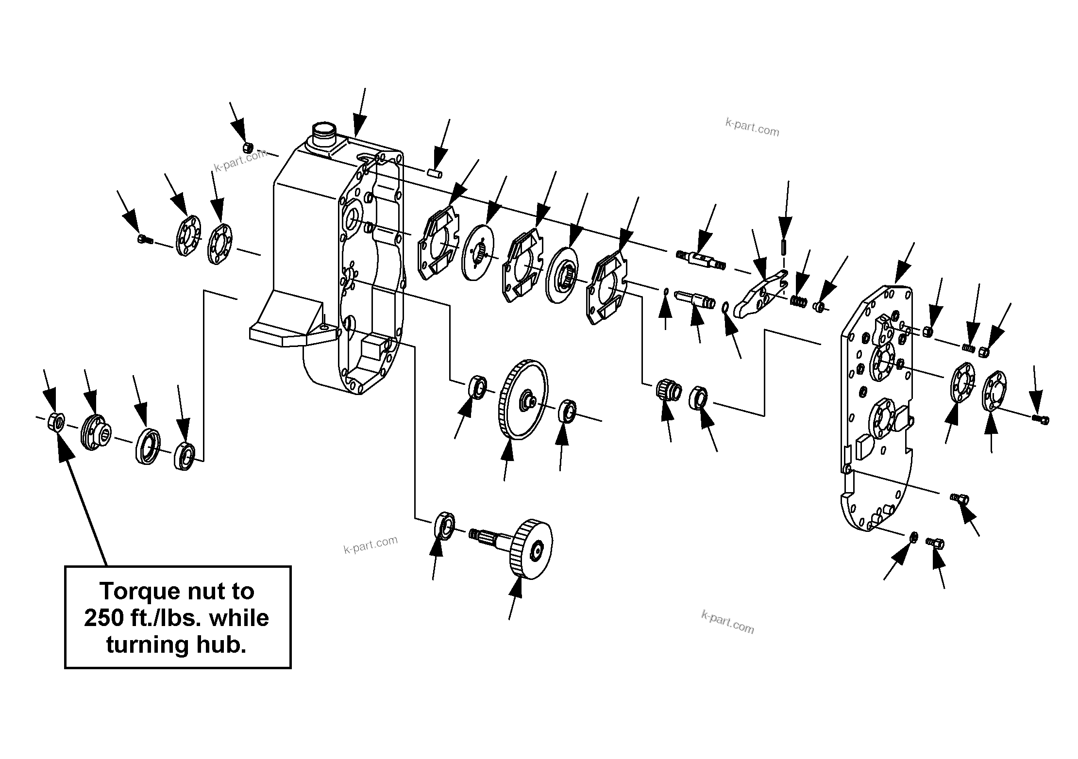 Vue éclatée : Section du catalogue — MPF15-1A CHASSIS & MAST (PM224A) n° de série 1527064000~