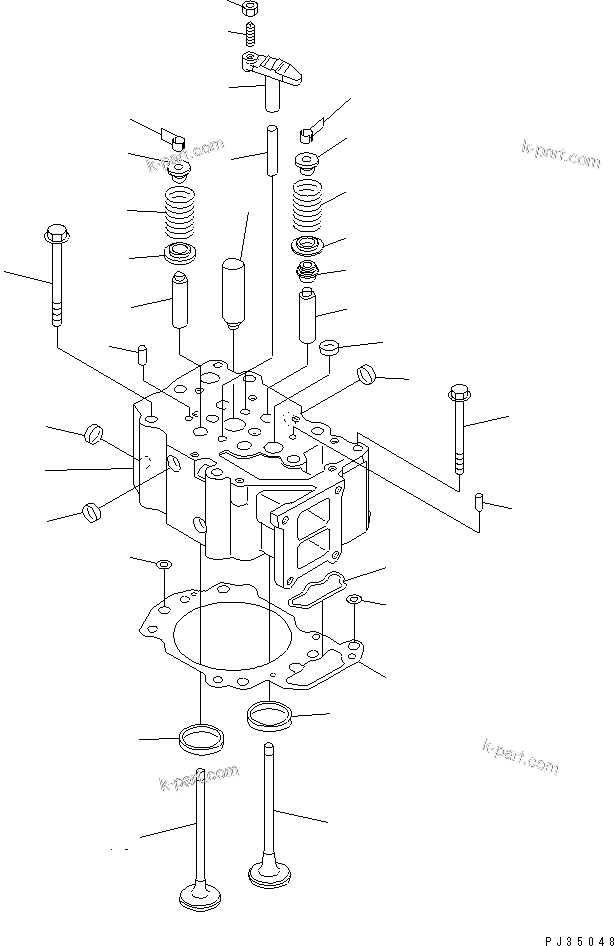 Vue éclatée : Section du catalogue — SA6D125-1S n° de série 32170 et suivants
