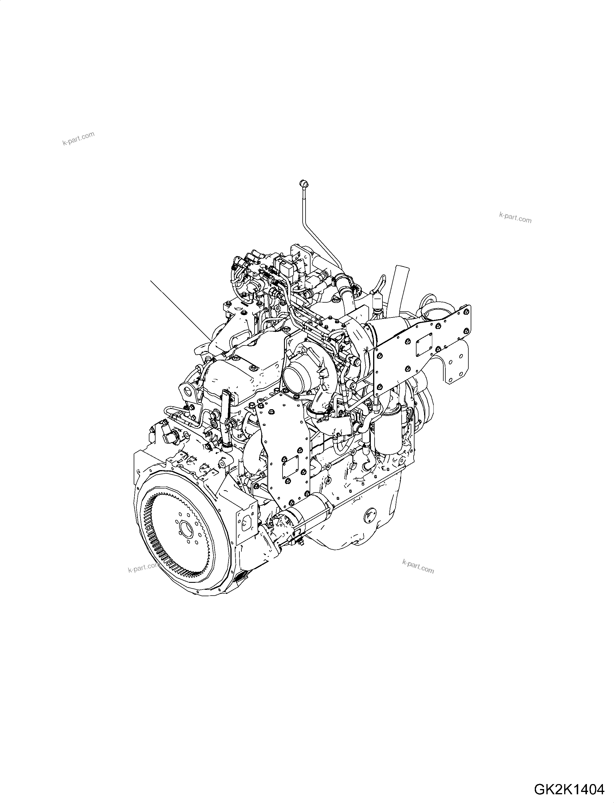 Vue éclatée : Moteur — SAA6D107E-2C n° de série 22057717 et suivants (For WA380-7)