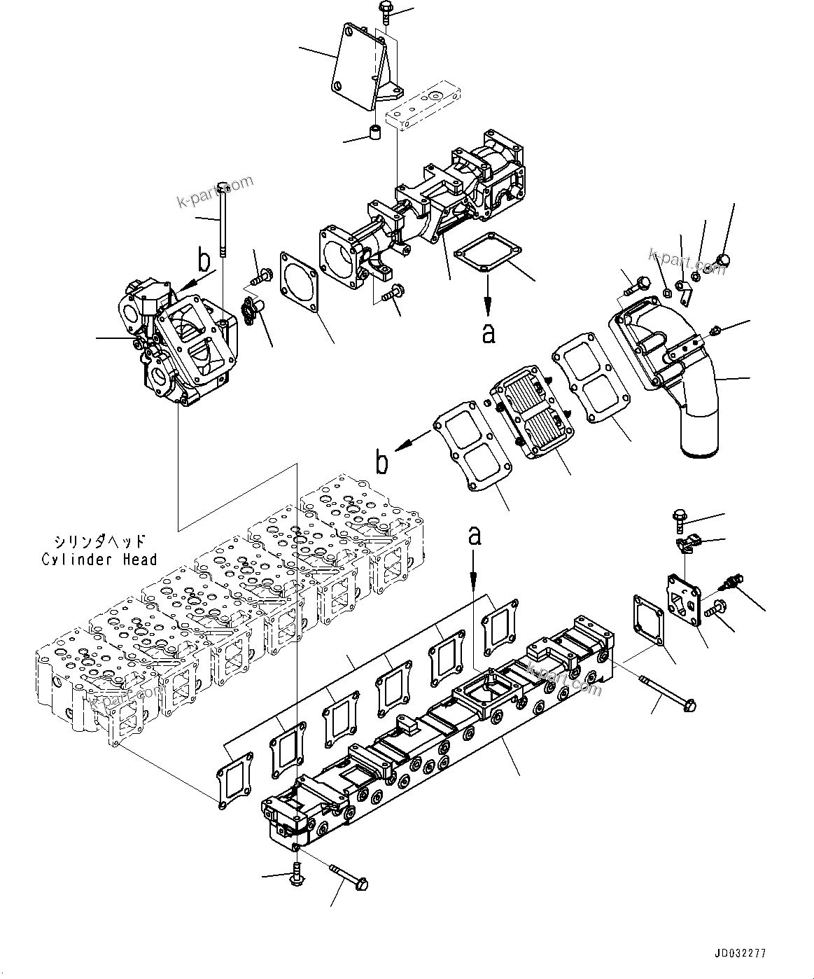 Vue éclatée : Section du catalogue — SAA6D125E-5G n° de série 567239 et suivants (For BR580JG-1)