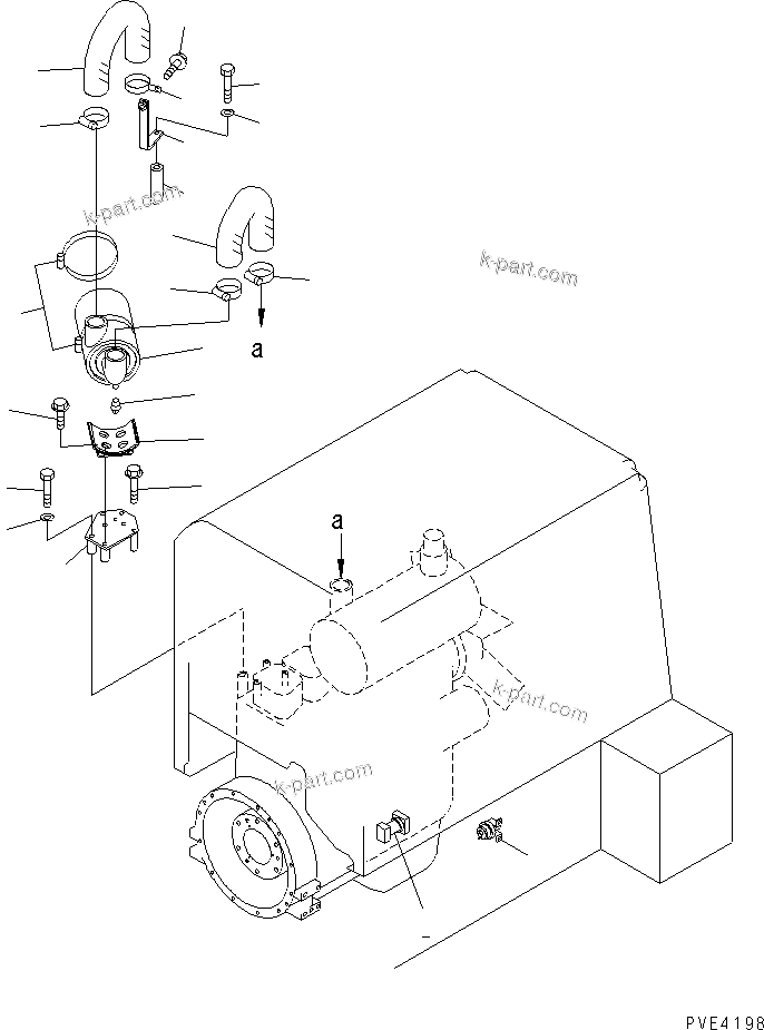 Vue éclatée : Section du catalogue — WA80-3 n° de série 10001 et suivants (Cab Spec.)