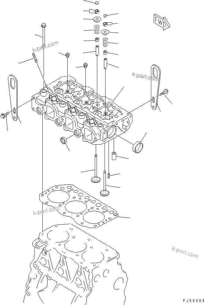 Tavola ricambi: Sezione catalogo — 3D75-2D S/N 03044-UP