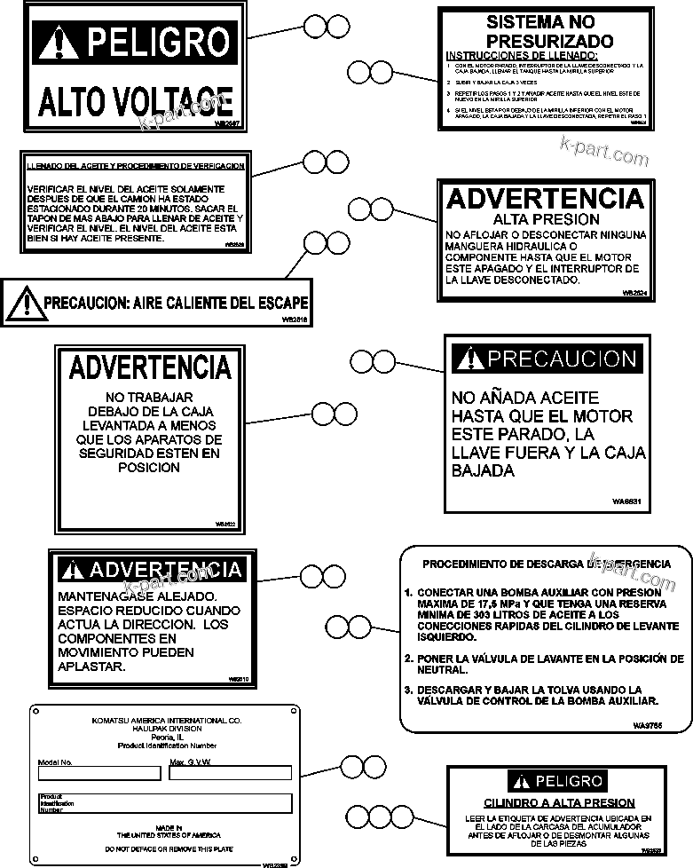 Tavola ricambi: Sezione catalogo — AFE48-X 930E S/N A30052-A30058 & A30065-A30066 CODELCO