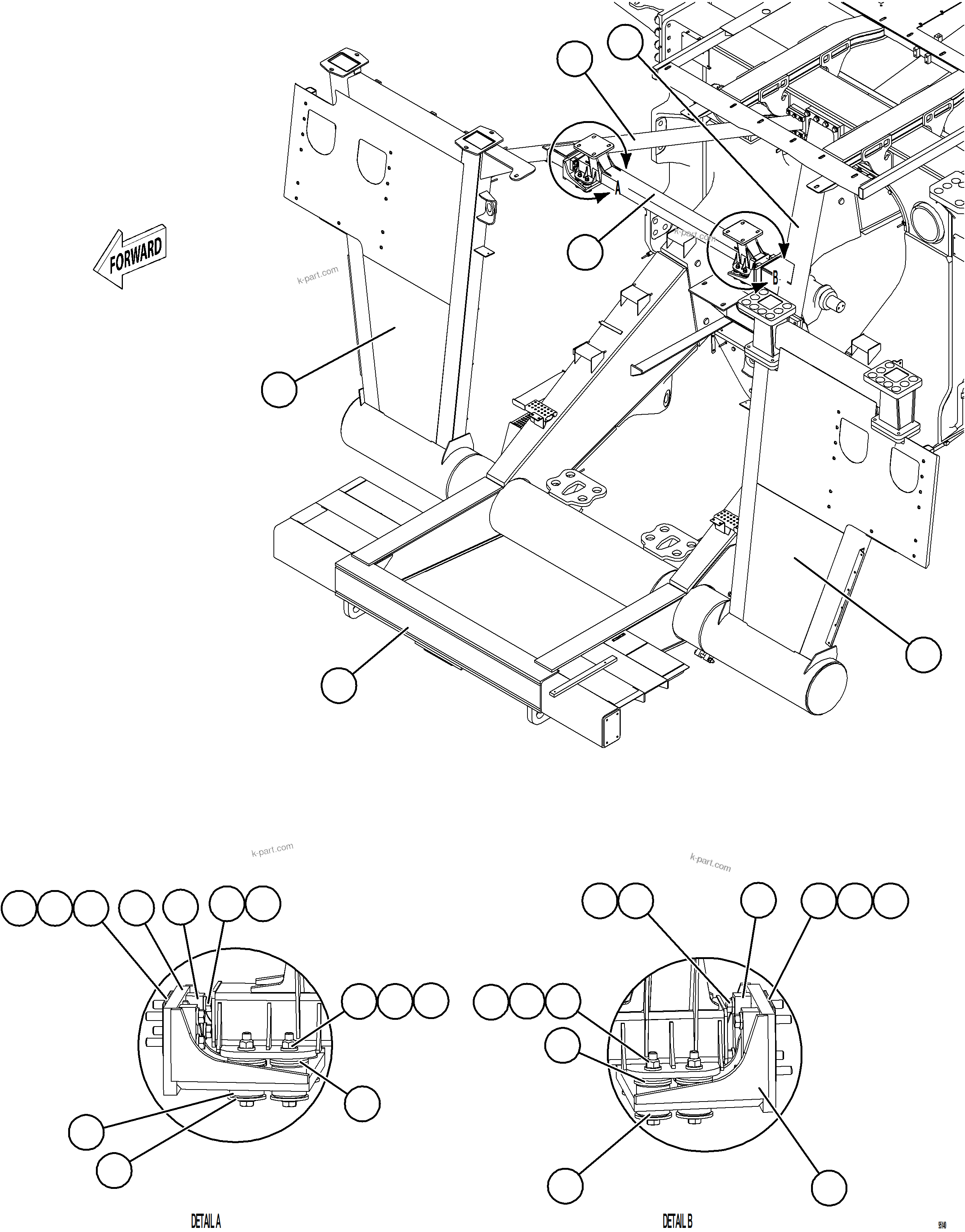 Tavola ricambi: Sezione catalogo — AFE91-F 860E-1KT S/N A30119 - A30138 TROLLEY ADDENDUM