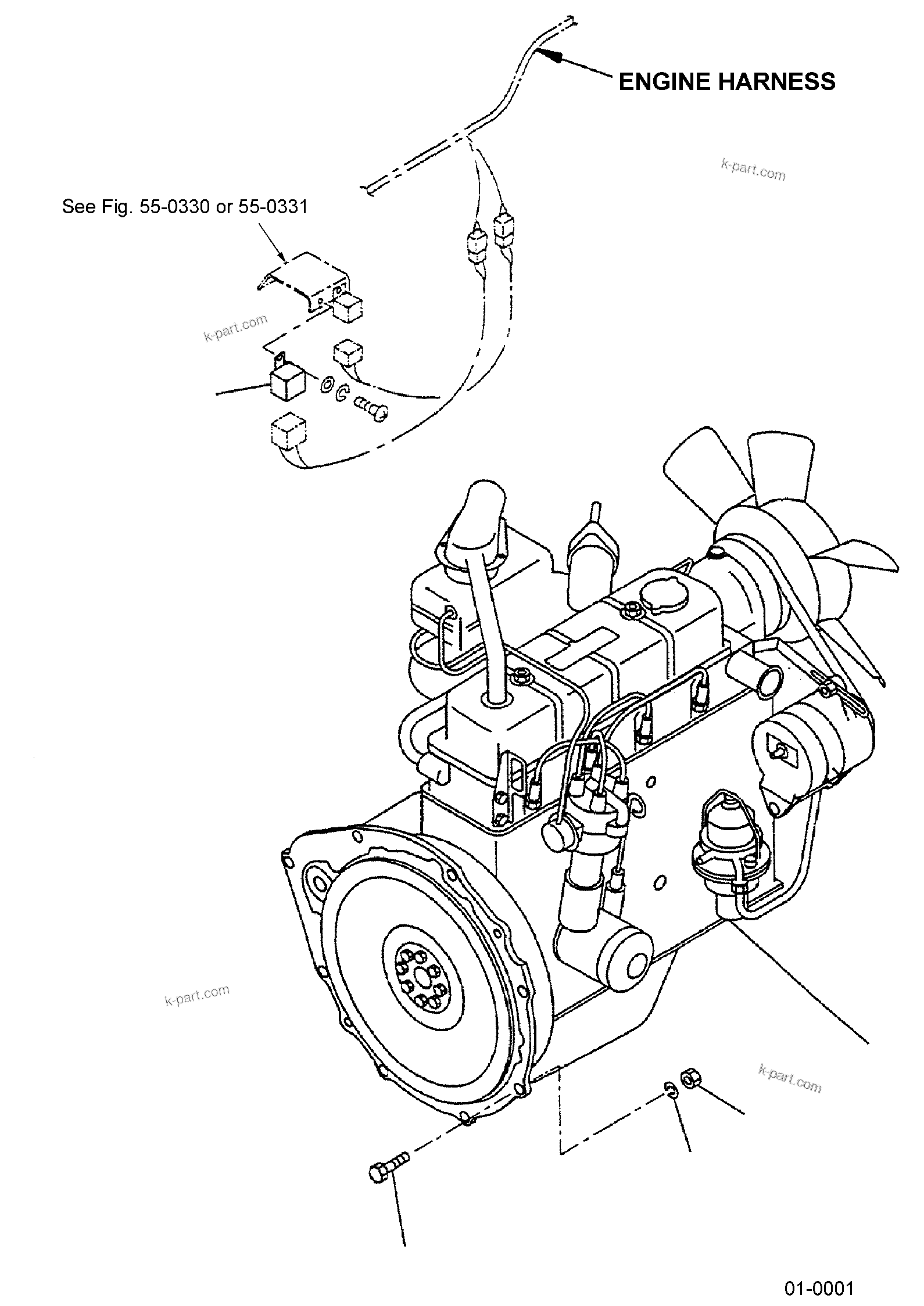 Tavola ricambi: Sezione catalogo — BX-12 CHASSIS, ENGINE & MAST (PM086-MC-1) S/N 10001A~/ 500001A~/ 550001A(E)~