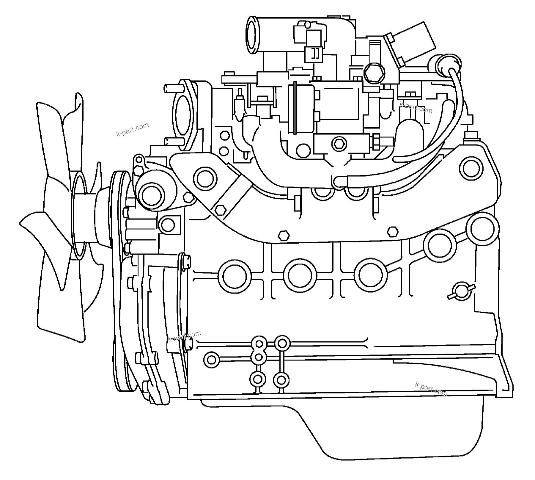 Tavola ricambi: Sezione catalogo — BX20 CHASSIS, ENGINE & MASTS S/N 580001A~