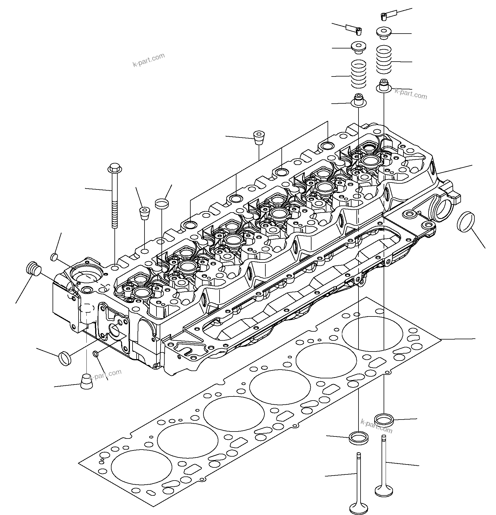 Tavola ricambi: Sezione catalogo — EX50 CHASSIS, ENGINE & MASTS S/N 7001~