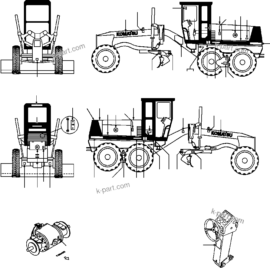 Tavola ricambi: Sezione catalogo — GD650A/AW-2EY & GD650A/AW-2EY S/N 210098-Up