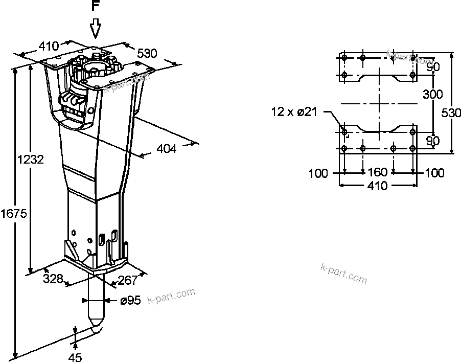 Tavola ricambi: Sezione catalogo — JPB670 HYDRAULIC BREAKER S/N ALL