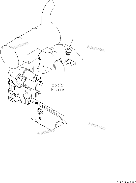 Tavola ricambi: Parti relative al motore — PW130-7K S/N K40001-UP