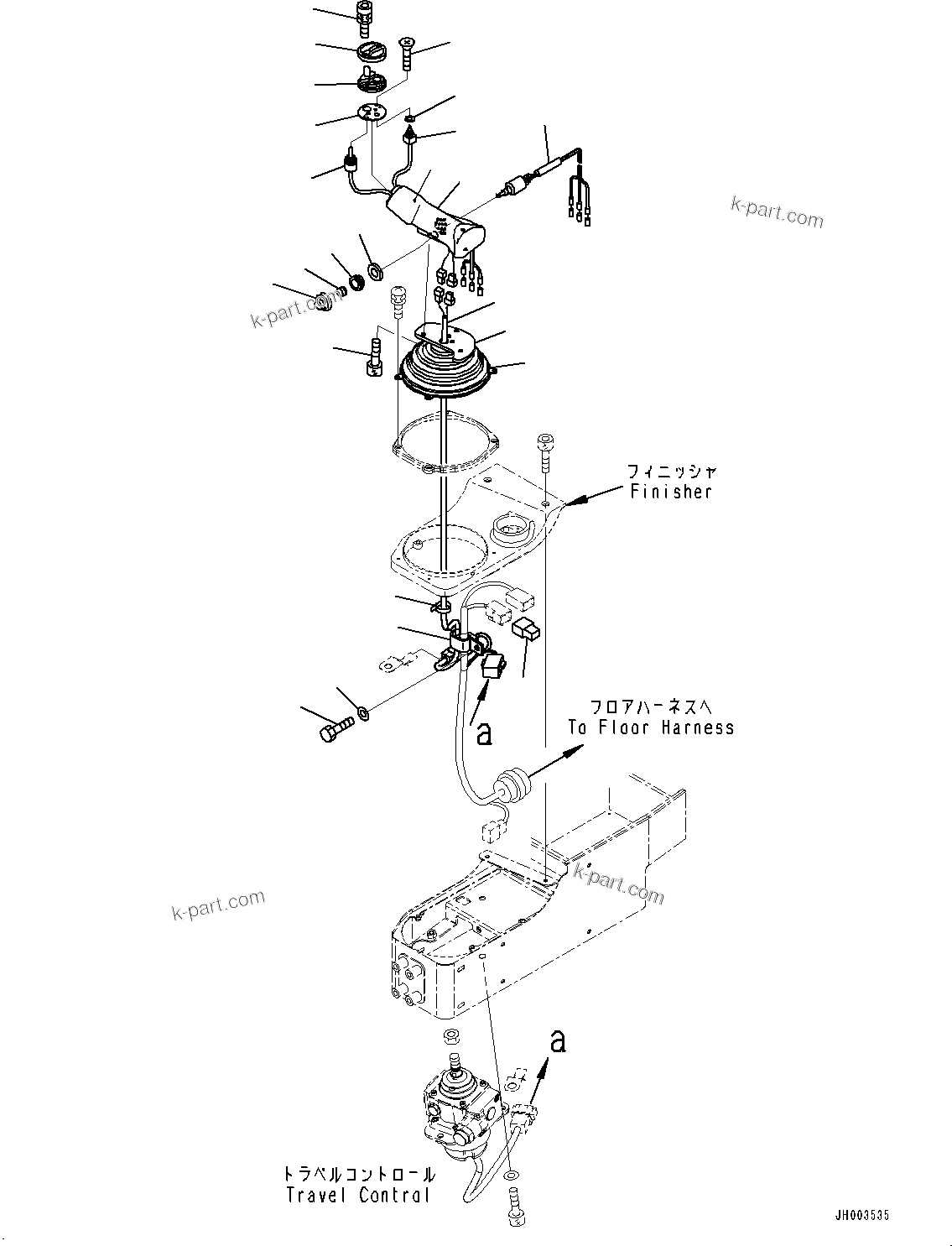 D375A-6 S/N 60001-UP (Mining Spec.) — Floor Frame, Travel Control Lever (1/2) (#60001-)