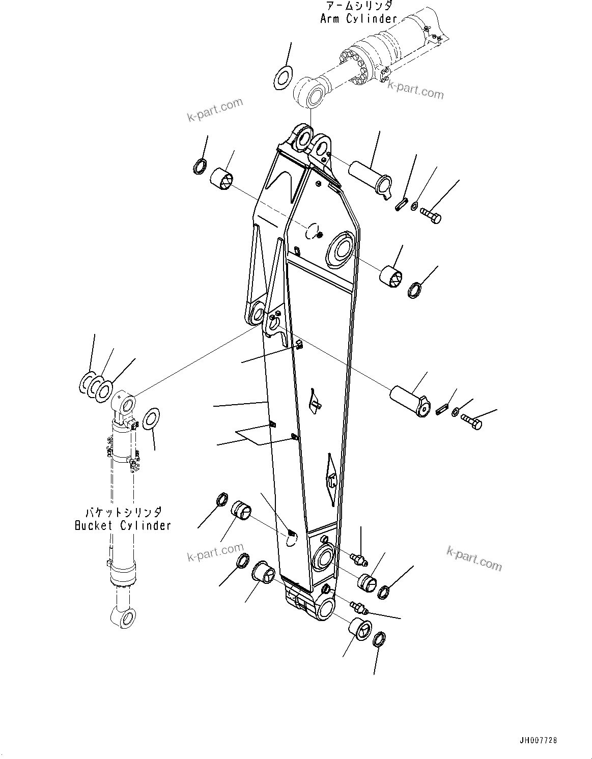 PC400LC-8 S/N 70001-UP — Arm, Arm and Pin (#70001-)