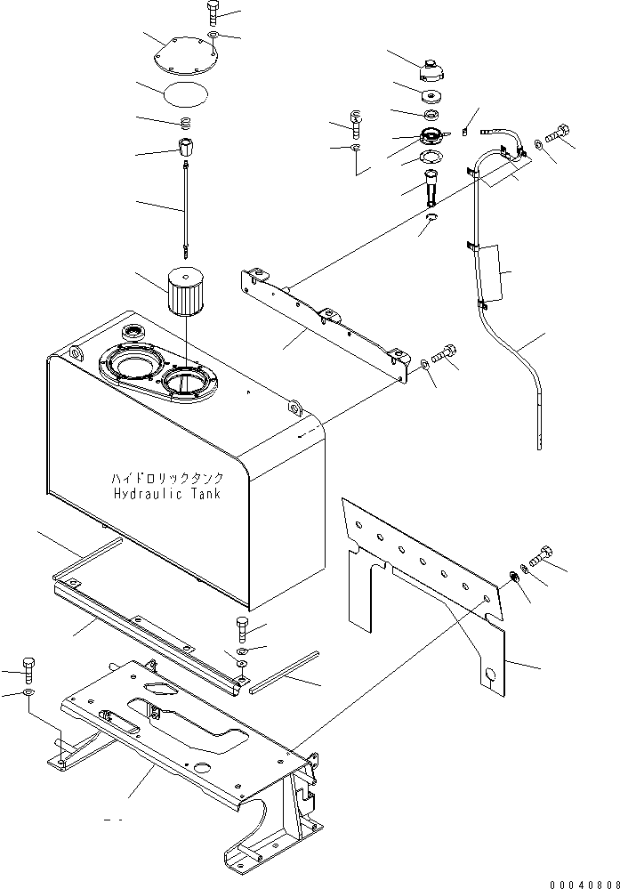 WA380-6 S/N 65001-65948 (ecot3) — HYDRAULIC TANK (BRACKET) (FOR EXCEPT JAPAN)(#65001-)