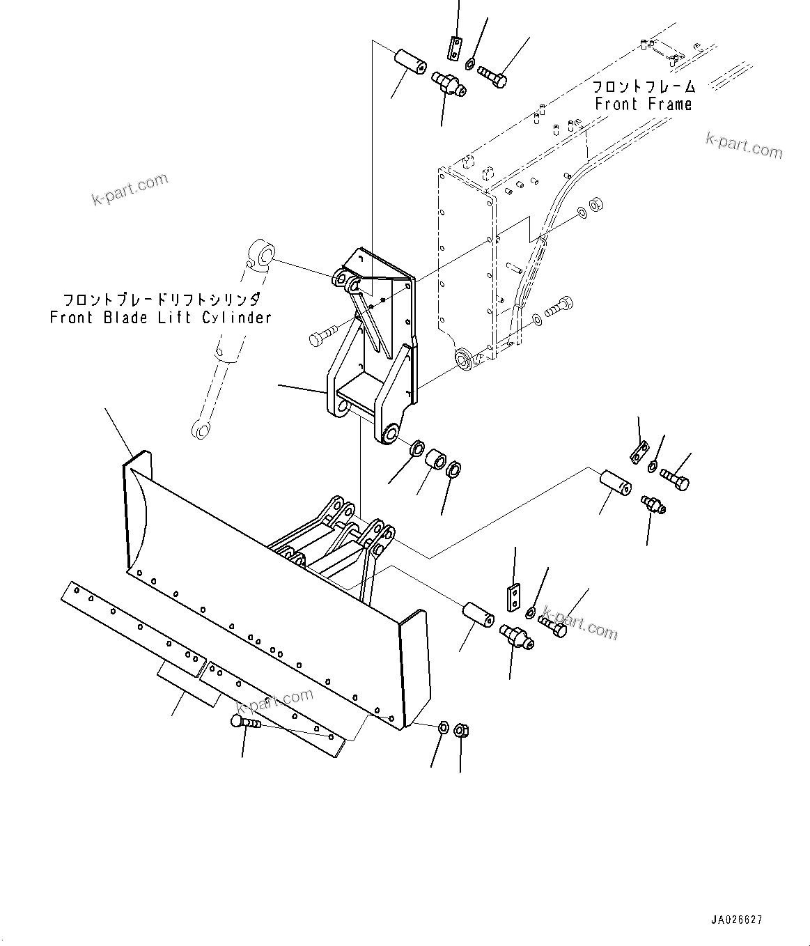 GD663A-2 S/N 1001-UP — Front Blade, Blade (#1001-)