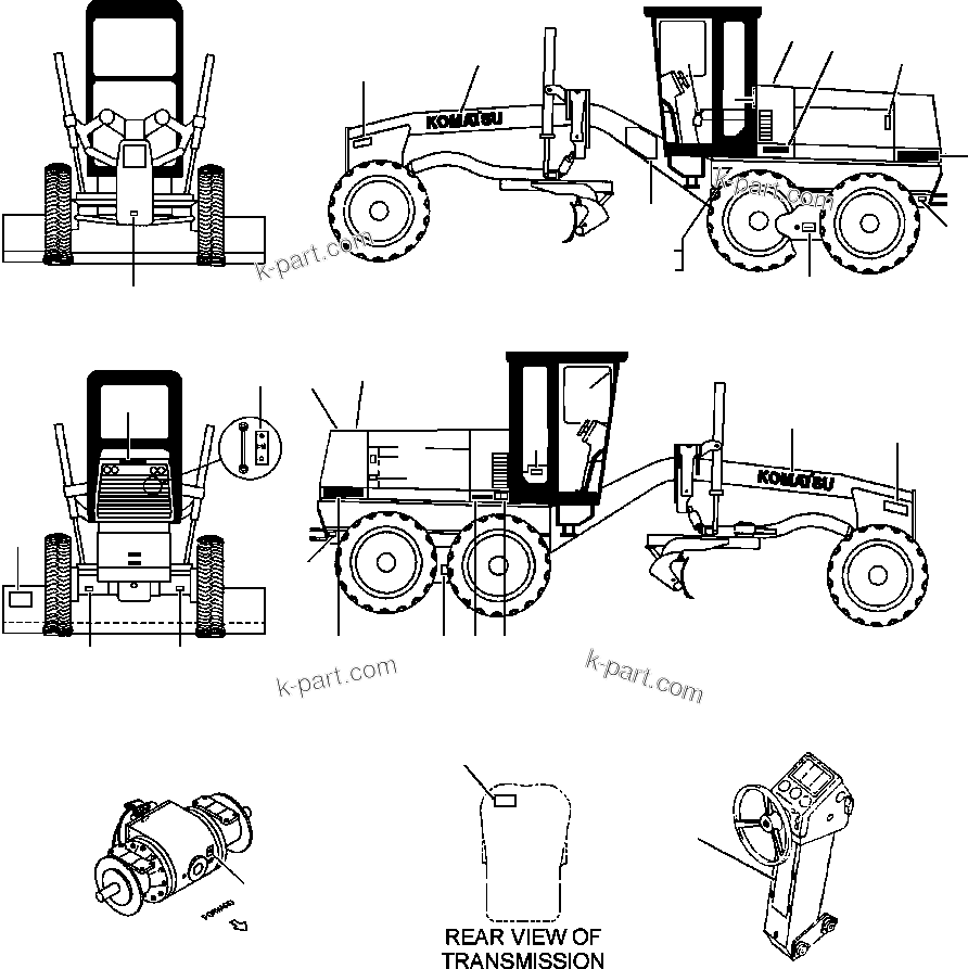 Схема: Раздел каталога — GD530A/2B/2C /S6D102E серийный № 203163 и выше